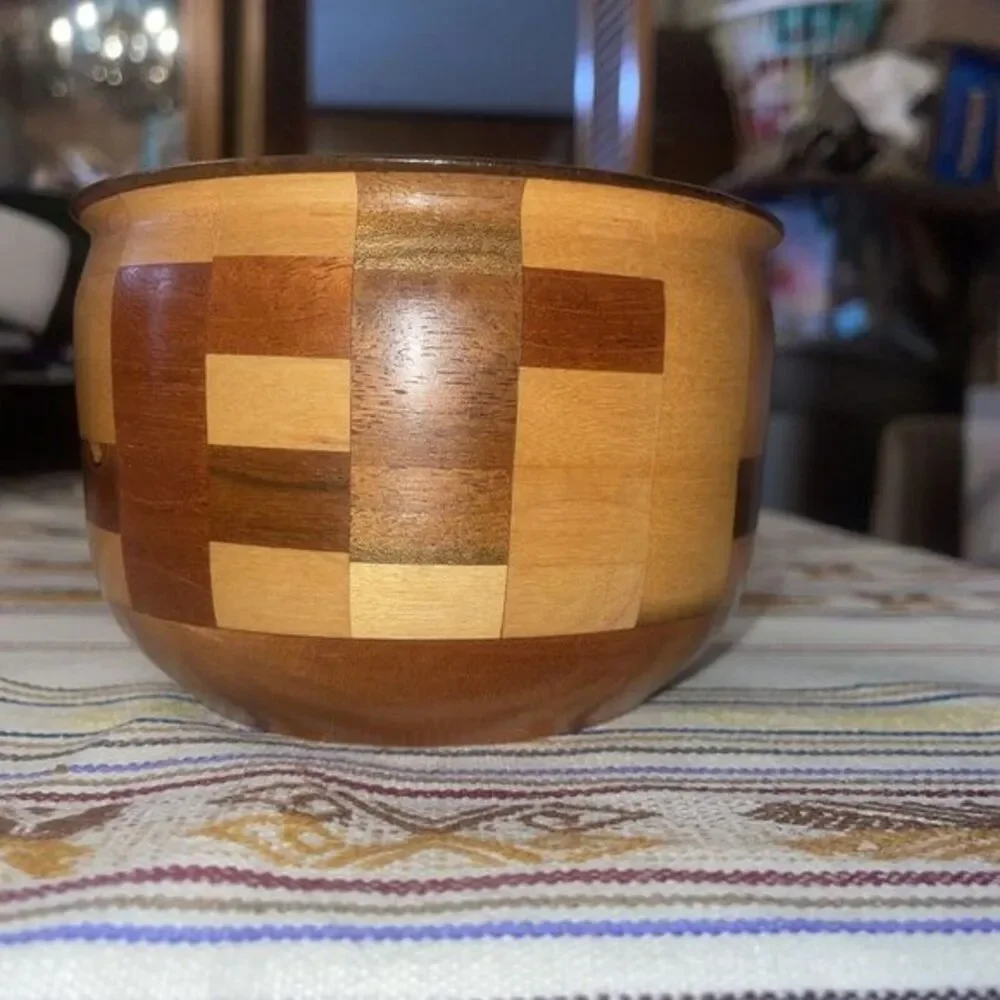 Vintage Natural Wooden Patchwork‎ Inlay 5x3